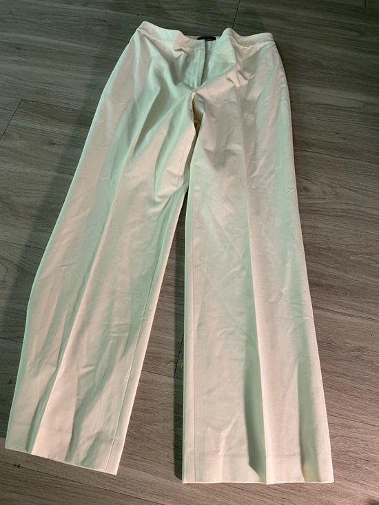 Ann Taylor Pants - Ann Taylor Cream Wide-Leg Trousers